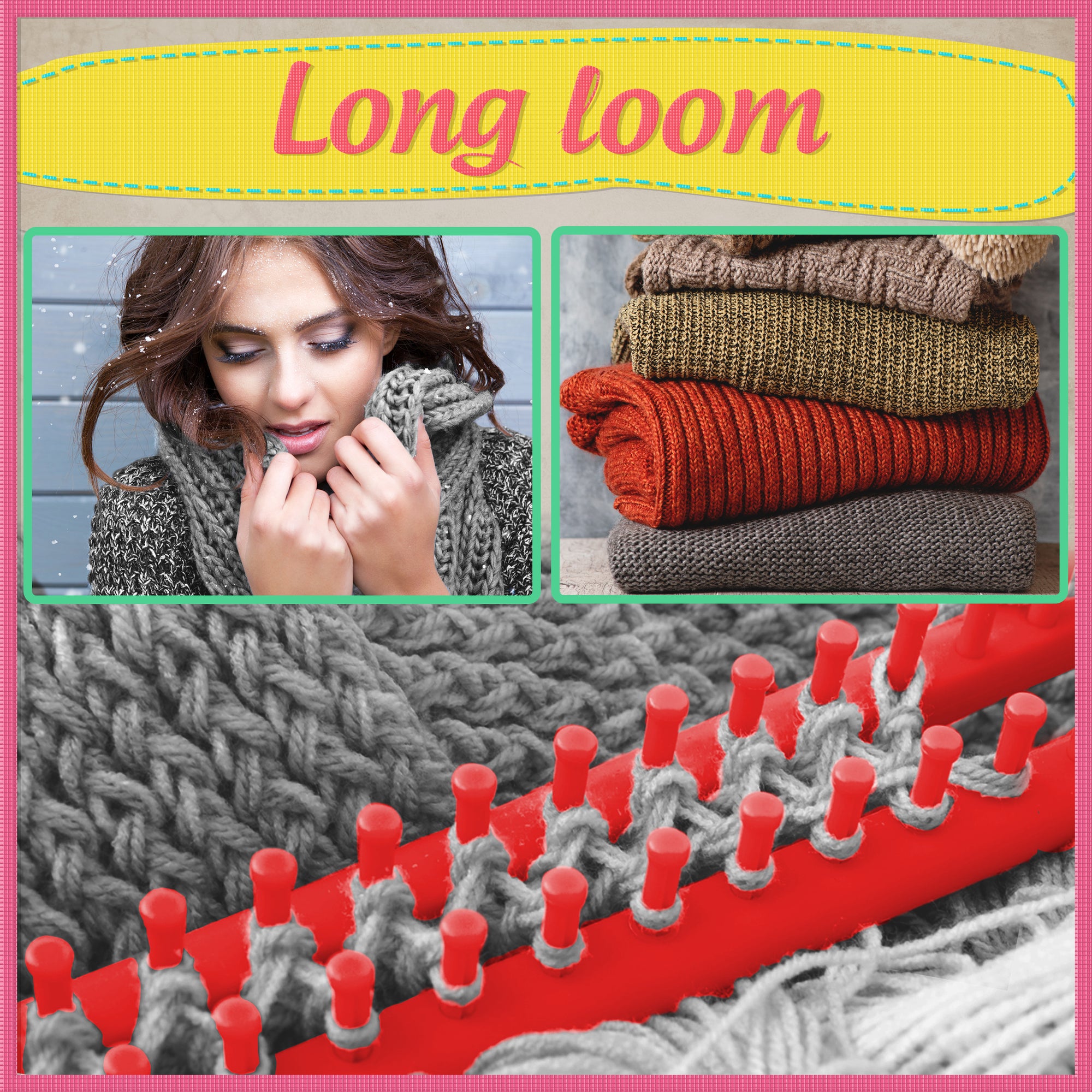 Knitting Loom Set DIY Machine Knitter Tool Kit Crochet Loom for